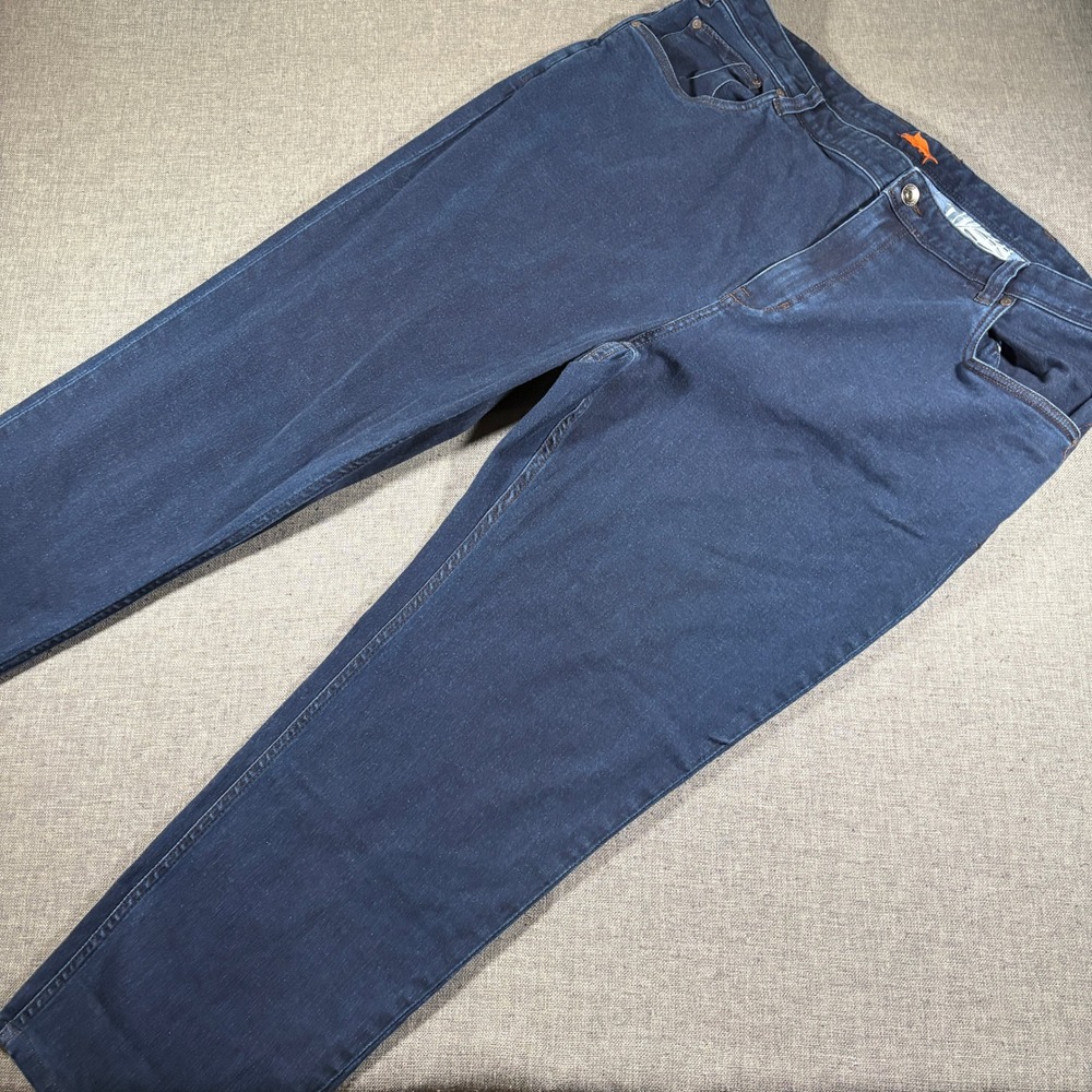 Tommy‎ Bahama Jeans Men 44x34 (Fits 44x29) Dark Blue Stretch Straight Leg Pants